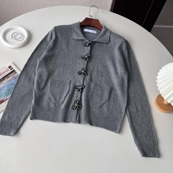 RARE!!! ZARA Gray Embellished Knit Top NWT - Picture 16 of 16